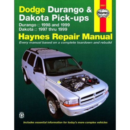 Dodge Durango (1998 and 1999) & Dodge Dakota (1997 thru 1999) Haynes Repair Manual