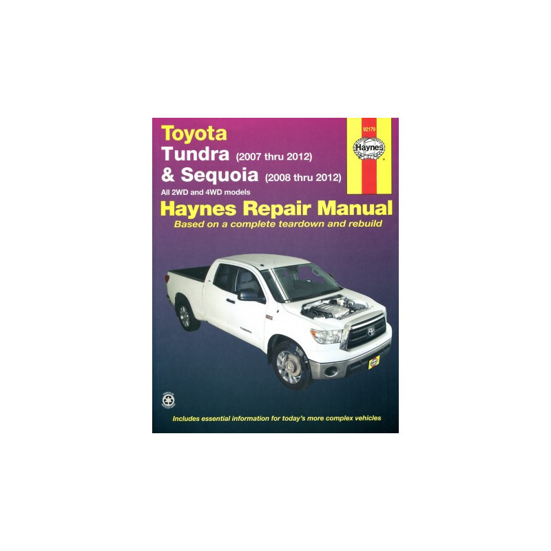 Toyota Tundra and Sequoia Haynes Repair Manual 2WD and 4WD Tundra (2007 - 2014) and Sequoia (2008 - 2014) (USA)