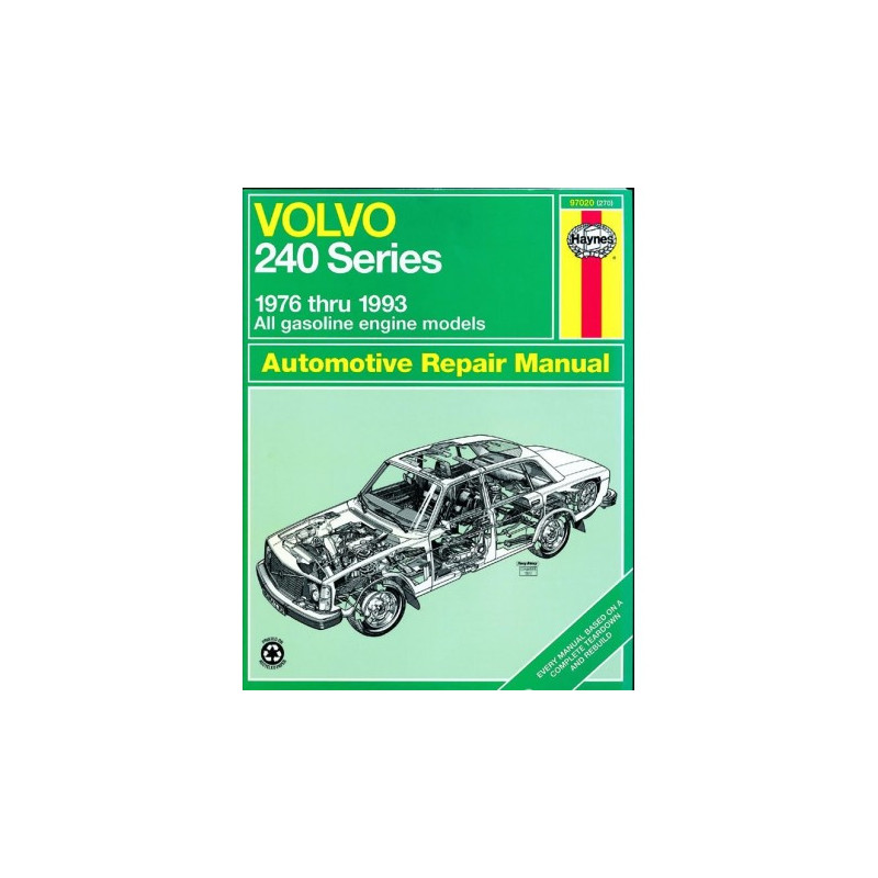 Volvo 240 Series Haynes Repair Manual for 1976 thru 1993 gasoline engine models