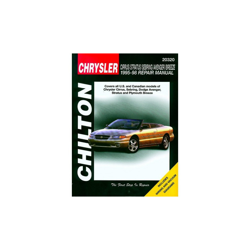 Chrysler Cirrus Stratus Sebring Avenger Breeze Chilton Repair Manual for 1995-98