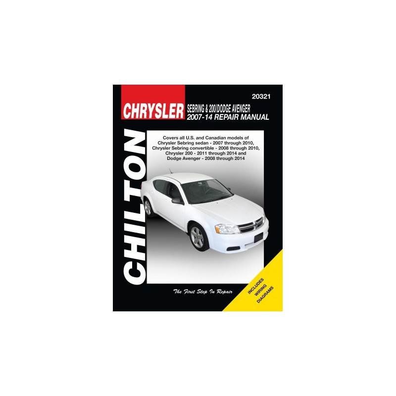 Chrysler Sebring & 200/Dodge Avenger Chilton Repair Manual for 2007-14