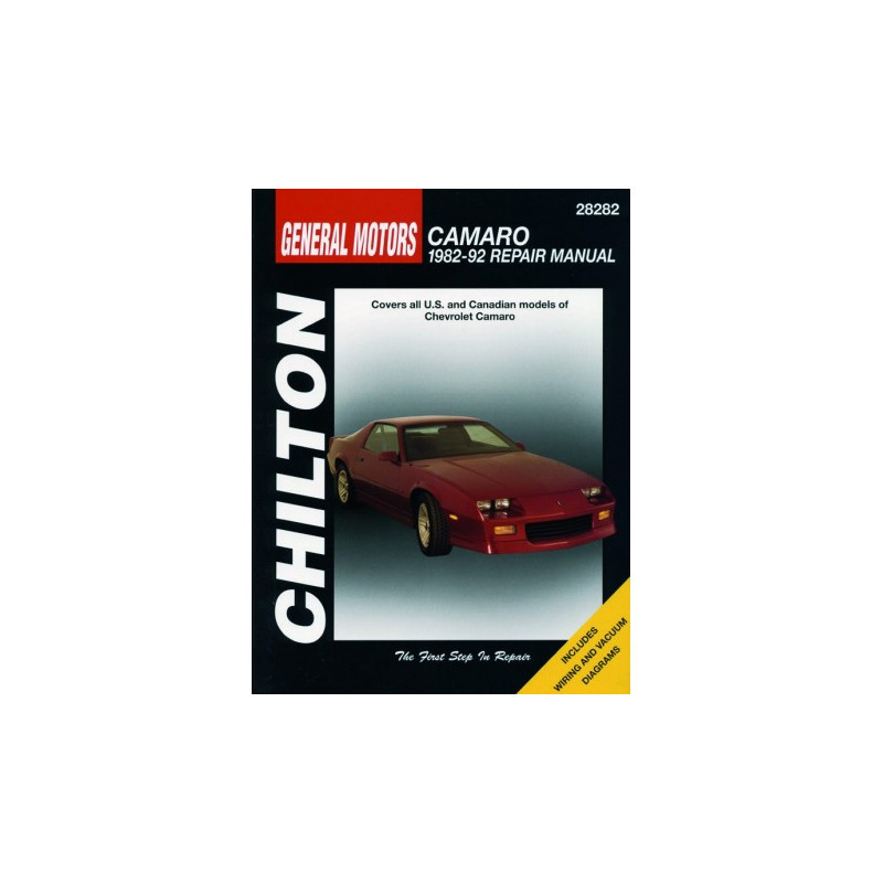 General Motors Camaro Chilton Repair Manual for 1982-92 covering all models of Chevrolet Camaro