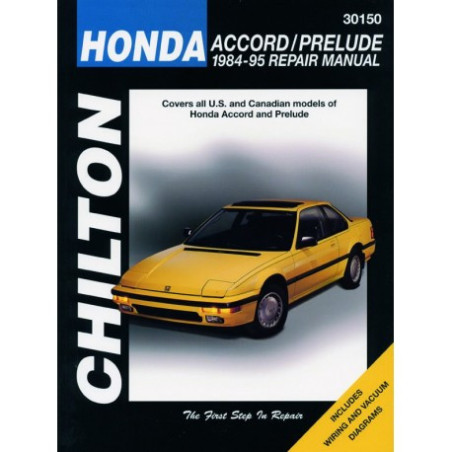 Honda Chilton Repair Manual for 1984-95 covering all models of Honda Accord and Prelude