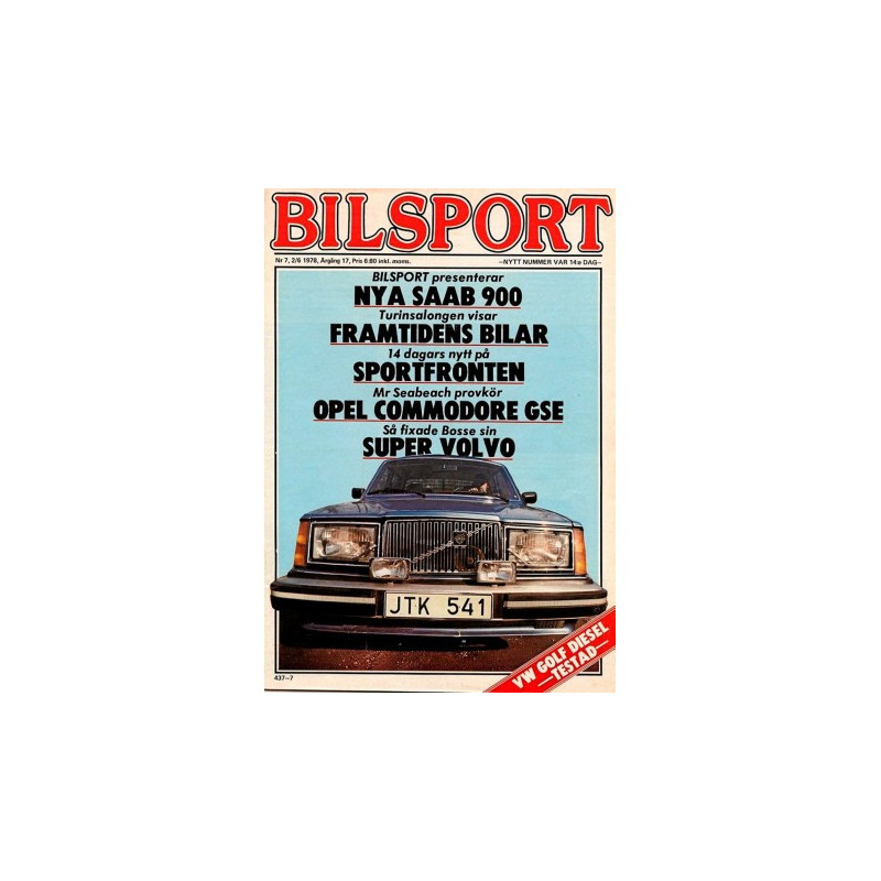 Bilsport nr 7  1978